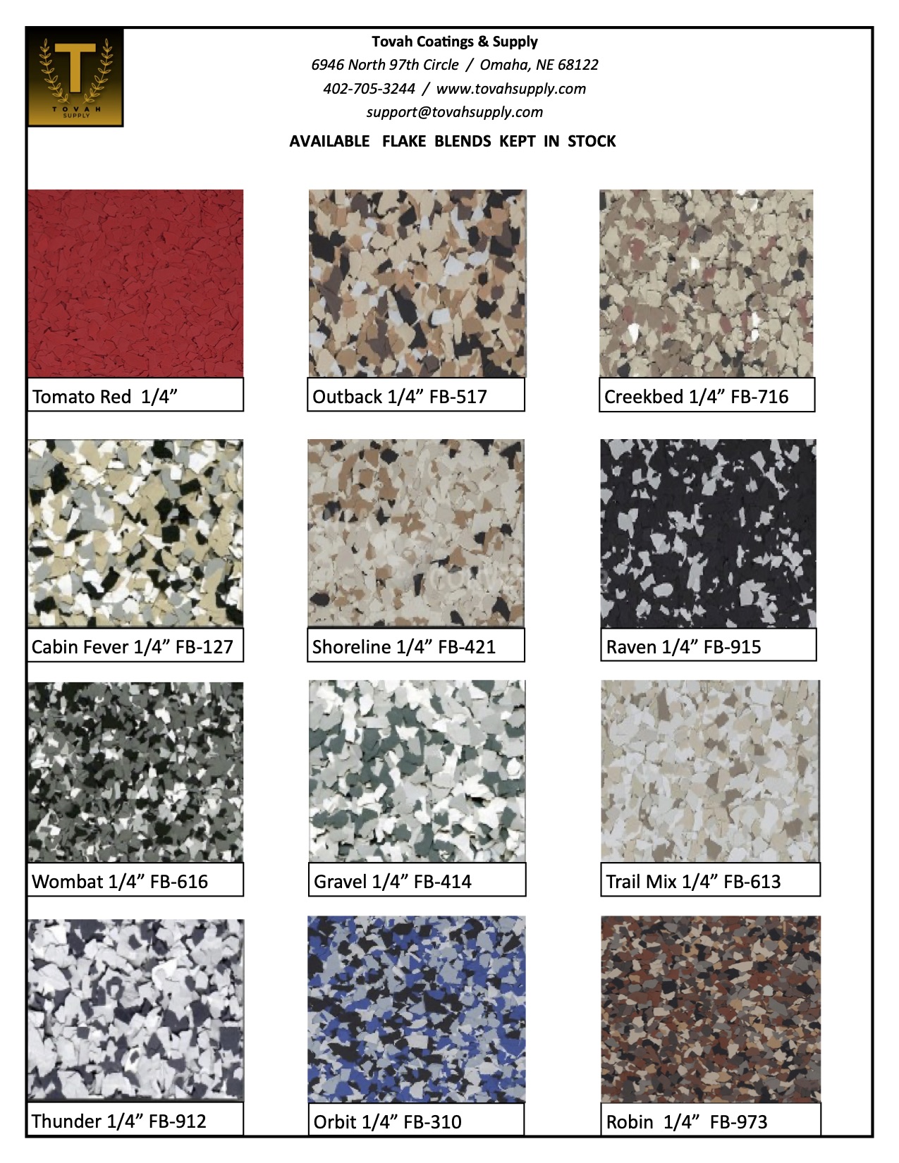Flake System – Tovah Supply Decorative Concrete Coatings